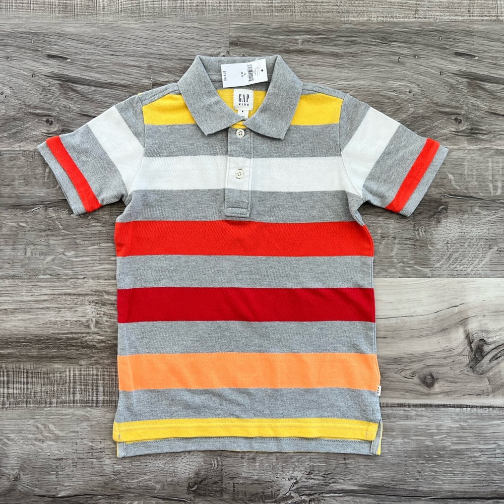 Gap Kids Stripe Polo Shirt Size S (6-7)